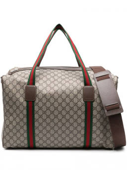 Gucci - Beige Logo Medium Duffle Bag