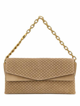 Gucci - Beige GG Logo Large Shoulder Bag