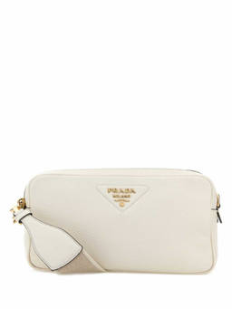PRADA - White Logo Small Shoulder Bag