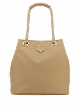 PRADA - Camel Brown Mariner Large Bucket Bag