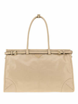PRADA - Beige Bonnie Top Zip Extra Large Tote Bag