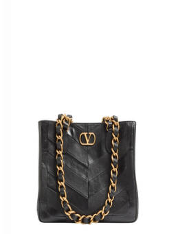 Valentino Garavani - Black Laseine Small Tote Bag