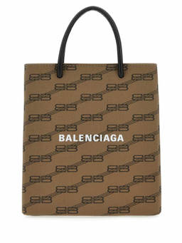 Balenciaga - Brown Bb Monogram Print Tote Bag