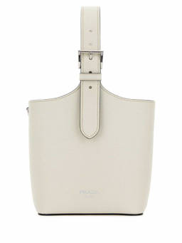 PRADA - White Leather Bucket Bag