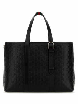 Gucci - Black Gg Emblem Large Tote Bag
