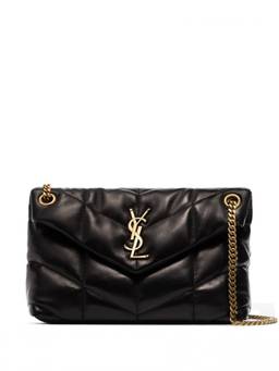 Saint Laurent - Black Monogram Loulou Puffer Small Leather Shoulder Bag