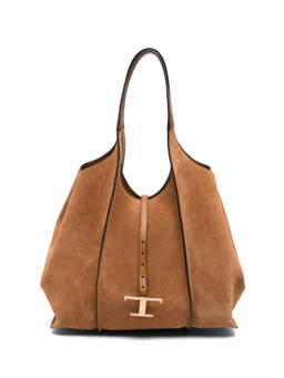 TOD'S - Brown T Timeless Medium Tote Bag