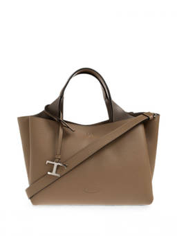 TOD'S - Brown T Timeless Mini Tote Bag