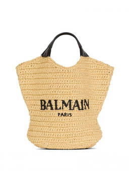 BALMAIN - Natural Logo Mini Tote Bag