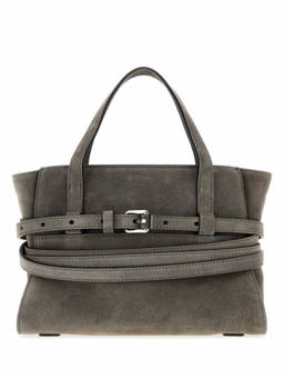 Moschino - Grey Tie Me Top Zip Mini Tote Bag