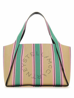 Stella McCartney - Multicolor Striped Raffia Tote Bag