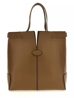 TOD'S - Beige Tods Di Bag Folio Tote Bag
