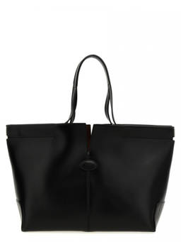 TOD'S - Black Tods Di Bag Folio Tote Bag
