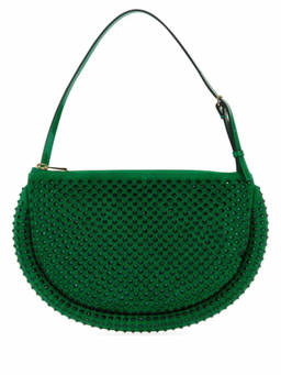 JW Anderson - Green Suede Bumper Moon Shoulder Bag