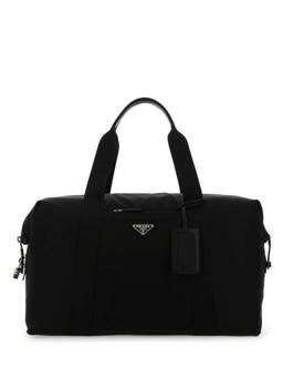 PRADA - Black Logo Large Duffle Bag