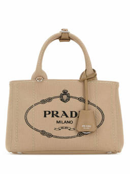 PRADA - Beige Logo Tote Bag