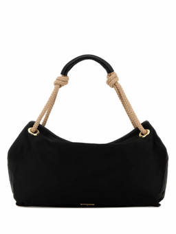 PRADA - Black Logo Large Shoulder Bag