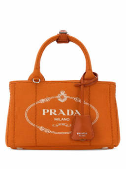 PRADA - Orange Logo Mini Tote Bag