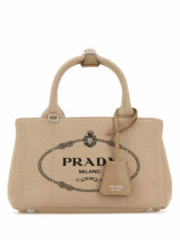 PRADA - Beige Logo Mini Tote Bag