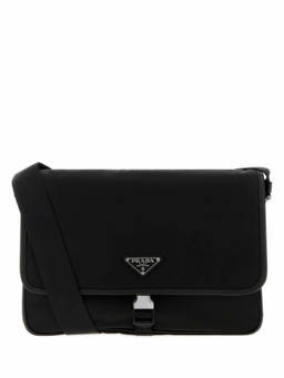 PRADA - Black Logo Medium Messenger Bag