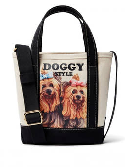 Stella McCartney - White Jeff Koons Doggy Style Mini Tote Bag