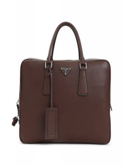 PRADA - Brown Logo Briefcase