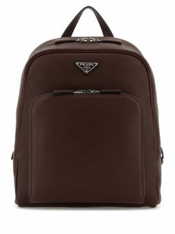 PRADA - Brown Logo Backpack