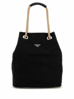 PRADA - Black Logo Tote Bag