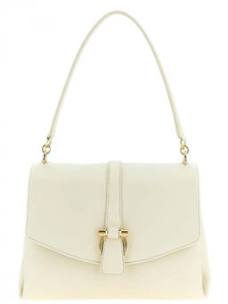 Ferragamo - Ivory Logo Medium Shoulder Bag