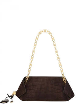 Ferragamo - Dark Brown Gancini Small Shoulder Bag