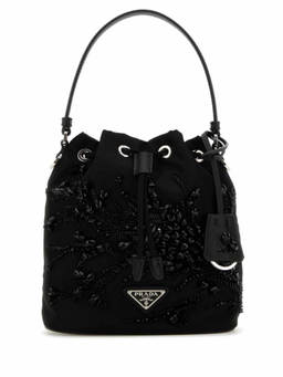 PRADA - Black Nylon Bucket Bag