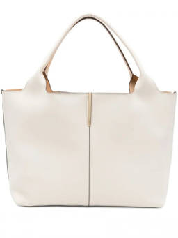 TOD'S - White Leather Medium Tote Bag