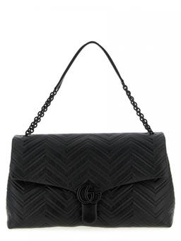 Gucci - Black Gg Marmont Large Shoulder Bag