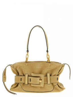BALMAIN - Beige Anthem Large Shoulder Bag