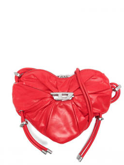Diesel - Red Scrunch-D-Heart Small shoulder bag