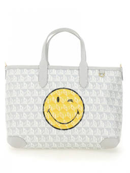 Anya Hindmarch - Grey I am a Plastic Top Zip Small Tote Bag