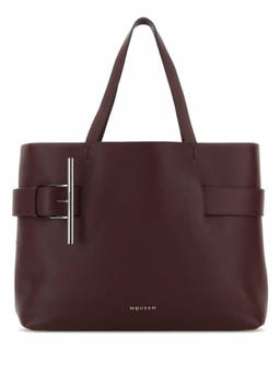 Alexander McQueen - Burgundy T Bar Sling Tote Bag