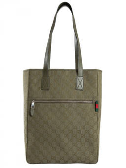 Gucci - Olive Gg Top Zip Large Tote Bag