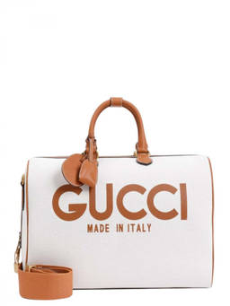 Gucci - Off White Logo Large Duffle Bag