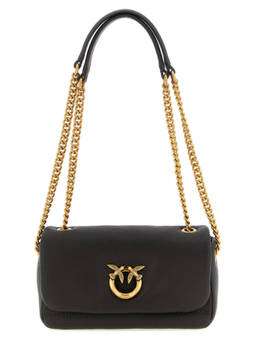 Pinko - Dark Brown Love Birds Small Shoulder Bag