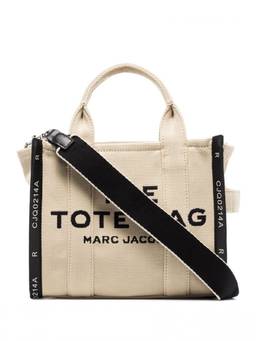 Marc Jacobs - Beige The Jacquard Top Zip Small Tote Bag