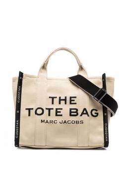 Marc Jacobs - Beige The Jacquard Top Zip Medium Tote Bag