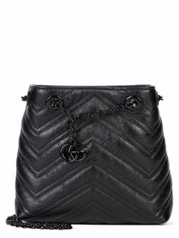 Gucci - Black GG Marmont Nano Bucket Bag