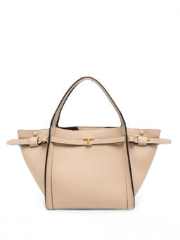 TOD'S - Beige T Timeless Small Tote Bag