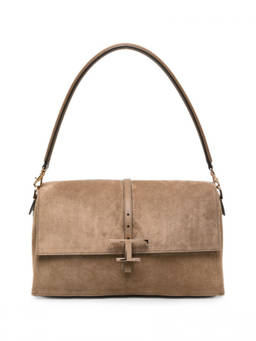 TOD'S - Brown T Timeless Large Shoulder Bag