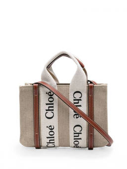 Chloe - Beige Woody Mini Tote Bag