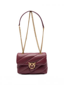 Pinko - Maroon Love Puff Mini Shoulder Bag