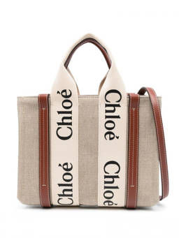 Chloe - Beige Woody Small Tote Bag
