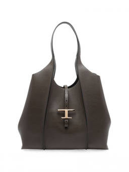TOD'S - Dark Grey T Timeless Medium Tote Bag
