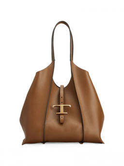 TOD'S - Brown T Timeless Small Tote Bag